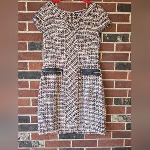 Karl Lagerfeld Multicolor Tweed Midi Dress